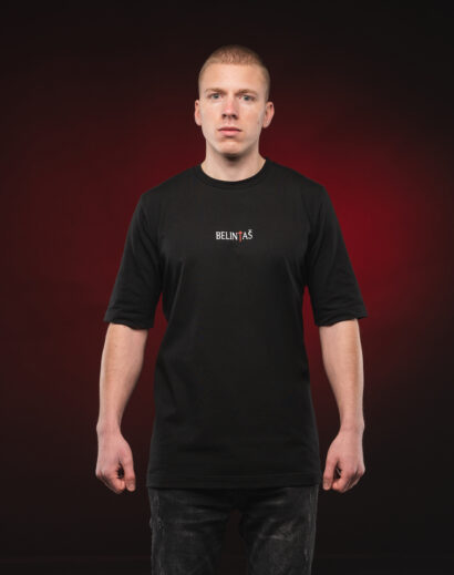 Half Way There collection black cotton t-shirt